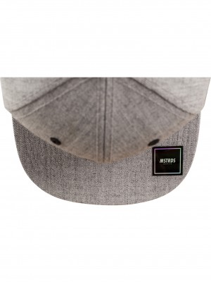 Шапка с козирка в сиво Letter Snapback X  Шапка с козирка в сиво Letter Snapback X