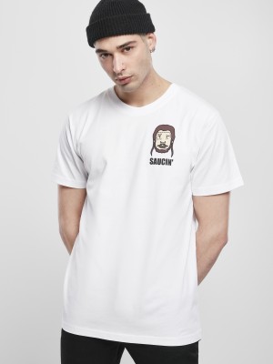 Мъжка тениска Mister Tee Saucin в бял цвят