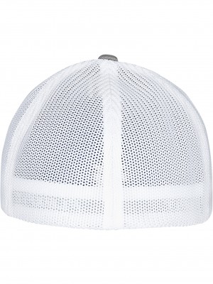 Шапка с козирка в сиво и бяло Flexfit Trucker Recycled Mesh  Шапка с козирка в сиво и бяло Flexfit Trucker Recycled Mesh