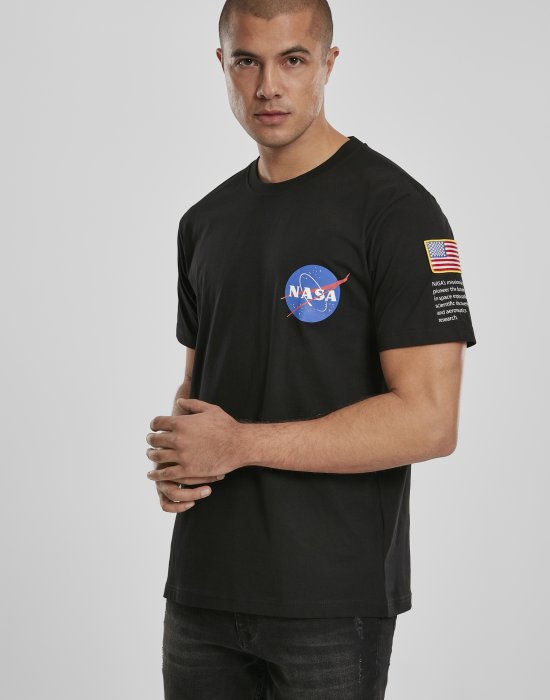 Мъжка черна тениска Mister Tee NASA Insignia, Mister Tee, Тениски - Complex.bg