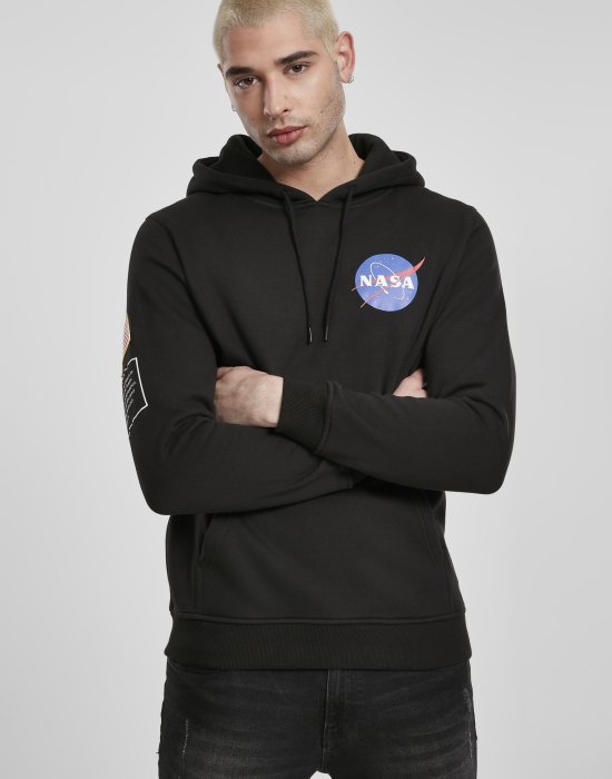 Мъжки черен суичър Mister Tee NASA Insignia Flag, Mister Tee, Суичъри - Complex.bg