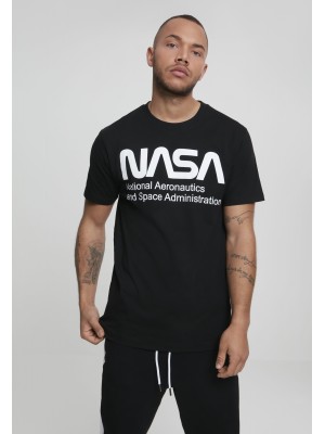 Мъжка черна тениска Mister Tee NASA Wormlogo