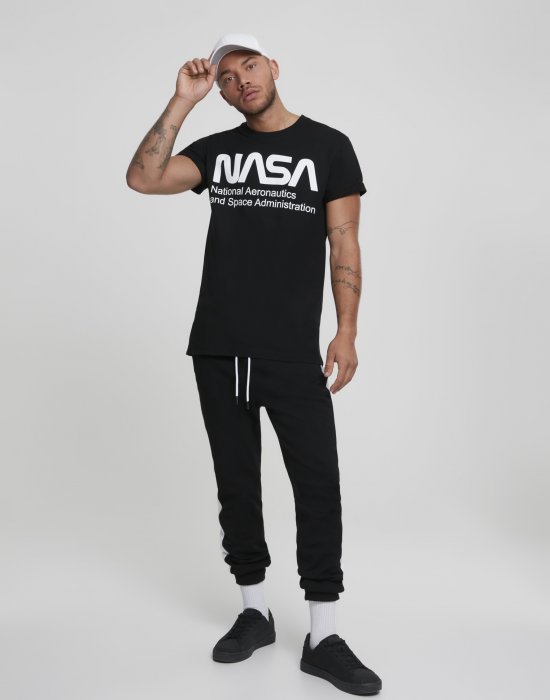 Мъжка черна тениска Mister Tee NASA Wormlogo, Mister Tee, Тениски - Complex.bg