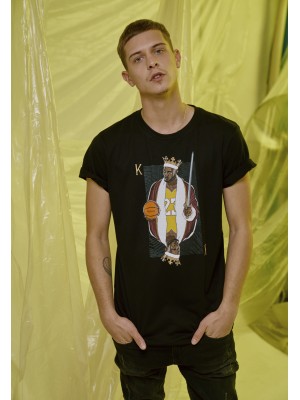 Мъжка черна тениска Mister Tee King James LA