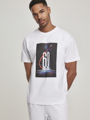 Мъжка бяла тениска Mister Tee NASA 60