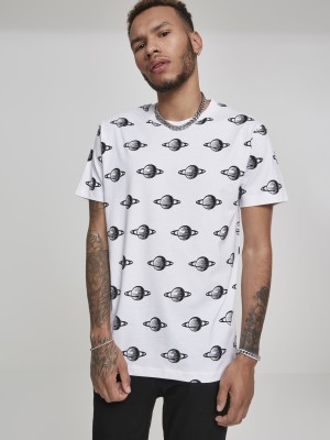 Мъжка бяла тениска Mister Tee NASA Planet
