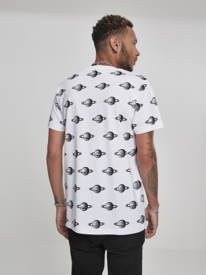 Мъжка бяла тениска Mister Tee NASA Planet
