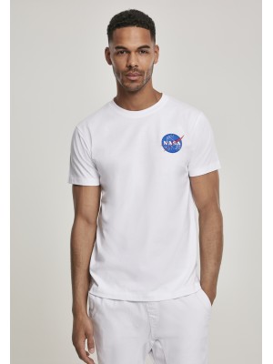 Мъжка бяла тениска Mister Tee NASA Logo Embroidery