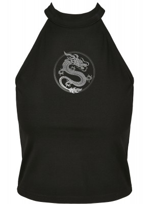 Дамски къс топ Mister Tee Dragon в черно
