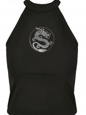 Дамски къс топ Mister Tee Dragon в черно