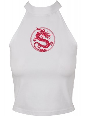 Дамски къс топ Mister Tee Dragon в бяло