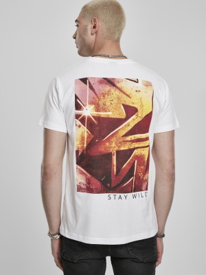 Мъжка тениска Mister Tee Be Free Stay Wild в бяло