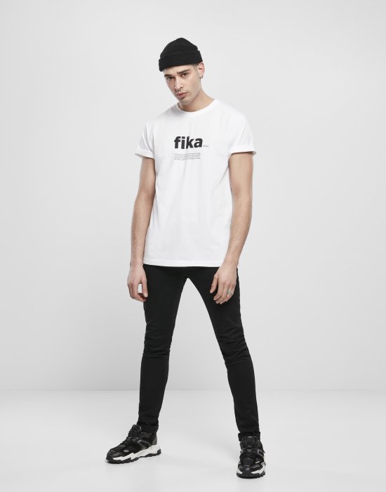 Мъжка тениска Mister Tee Fika Definition в бяло, Mister Tee, Тениски - Complex.bg