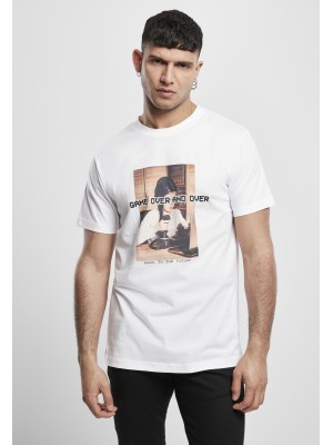 Мъжка тениска Mister Tee Game Over and Over в бяло