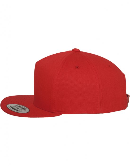 Шапка с козирка в червено Classic 5 Panel Snapback, Urban Classics, Шапки с козирка - Complex.bg