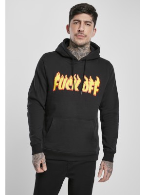 Мъжки суичър Mister Tee Fuck Off Flames в черно