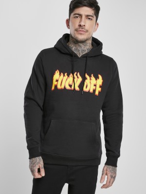 Мъжки суичър Mister Tee Fuck Off Flames в черно