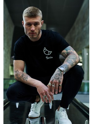 Мъжка тениска Mister Tee Paris в черен цвят