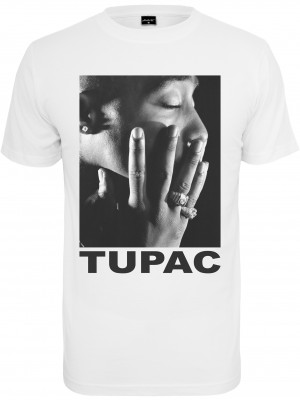 Мъжка тениска Mister Tee Tupac Profile в бяло