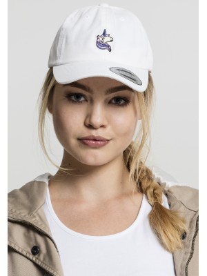 Дамска шапка с козирка Mister Tee Unicorn в бяло Дамска шапка с козирка Mister Tee Unicorn в бяло