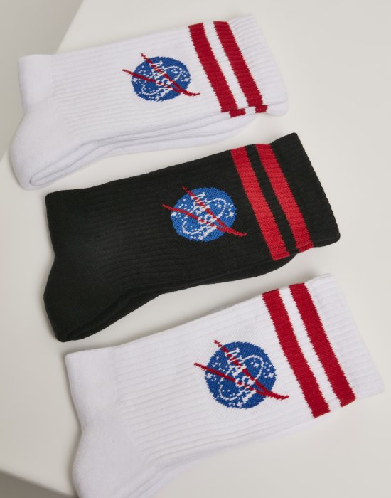 Комплект от 3 чифта чорапи Mister Tee NASA Insignia, Mister Tee, Чорапи - Complex.bg