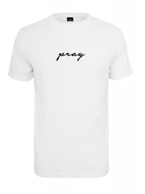 Мъжка тениска Mister Tee Pray в бял цвят