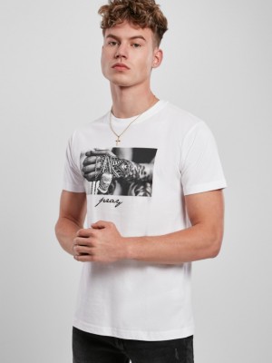 Мъжка бяла тениска Mister Tee Pray 2.0