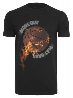 Мъжка тениска Mister Tee Burning BBall в черен цвят