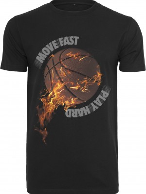 Мъжка тениска Mister Tee Burning BBall в черен цвят