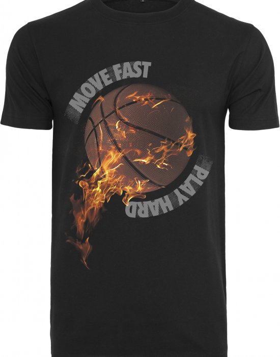 Мъжка тениска Mister Tee Burning BBall в черен цвят, Mister Tee, Тениски - Complex.bg