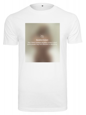 Мъжка тениска Mister Tee Sensitive Content в бял цвят