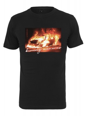 Мъжка тениска Mister Tee Burning Car в черно