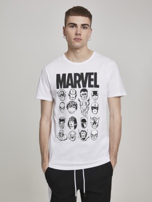 Мъжка тениска Merchcode Marvel в бял цвят