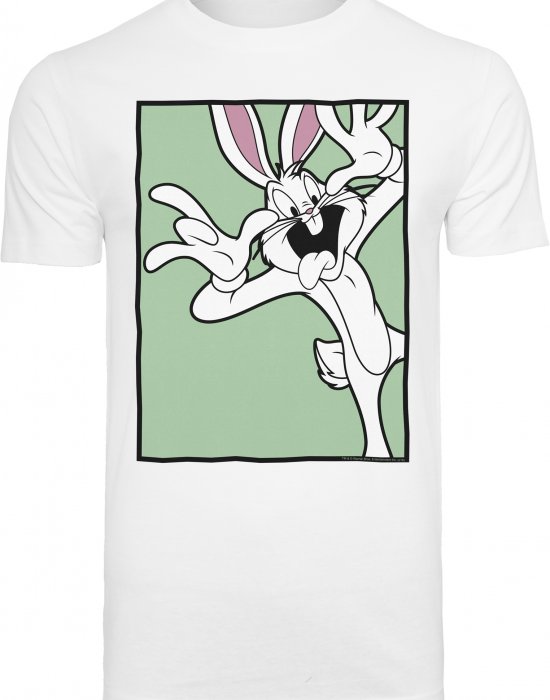 Мъжка тениска Merchcode Looney Tunes Bugs Bunny Funny Face в бял цвят, MERCHCODE, Тениски - Complex.bg
