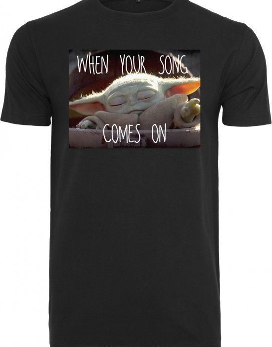 Мъжка тениска Merchcode Baby Yoda Song в черен цвят, MERCHCODE, Тениски - Complex.bg