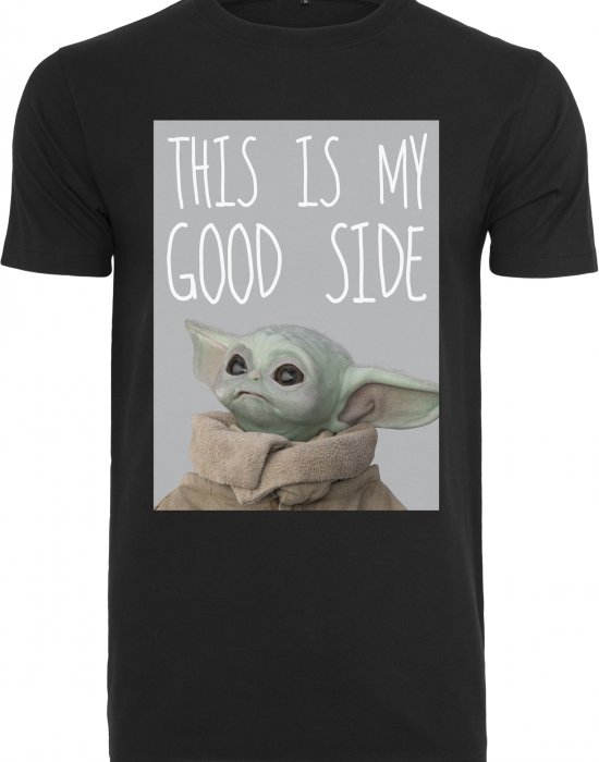 Мъжка тениска Merchcode Baby Yoda Good Side в черен цвят, MERCHCODE, Тениски - Complex.bg