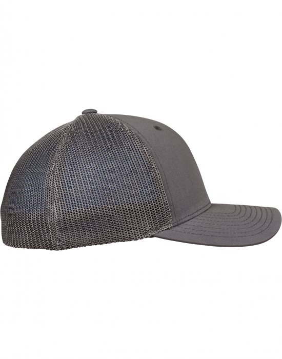 Шапка с козирка в тъмносиво Flexfit Mesh Trucker, Urban Classics, Шапки с козирка - Complex.bg