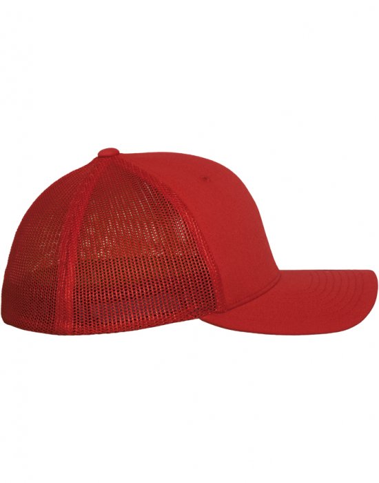 Шапка с козирка в червено Flexfit Mesh Trucker, Urban Classics, Шапки с козирка - Complex.bg