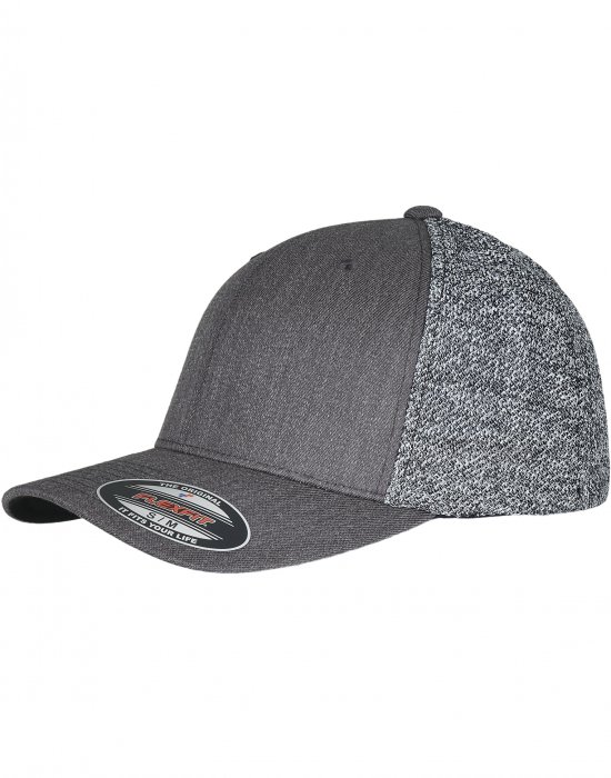 Шапка с козирка в черно и сиво  Flexfit Trucker Melange Mesh, Urban Classics, Шапки с козирка - Complex.bg