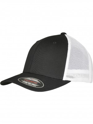 Шапка с козирка в черно и бяло Flexfit Trucker Recycled Mesh Шапка с козирка в черно и бяло Flexfit Trucker Recycled Mesh