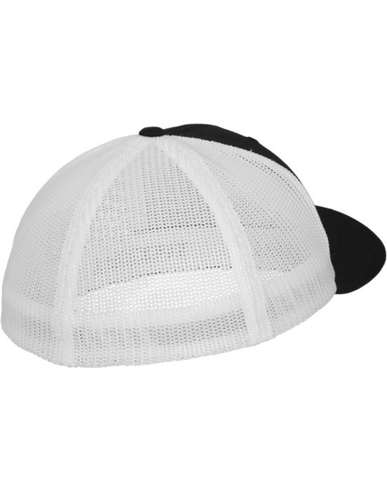 Шапка с козирка в черно и бяло Flexfit Mesh Trucker, Urban Classics, Шапки с козирка - Complex.bg