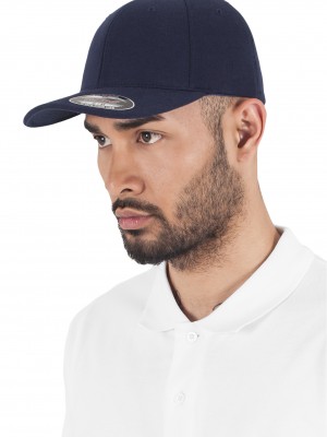 Шапка с козирка в тъмносиньо Flexfit Double Jersey Шапка с козирка в тъмносиньо Flexfit Double Jersey