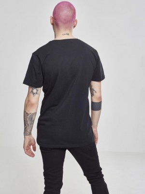 Мъжка черна тениска Merchcode Banksy Butterfly