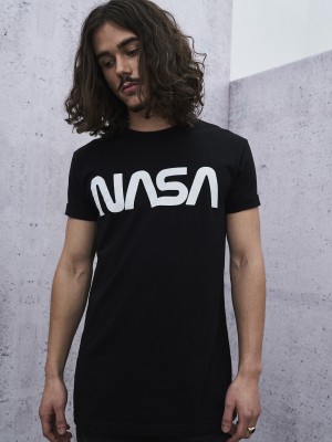 Мъжка тениска Mister Tee NASA Worm в черен цвят