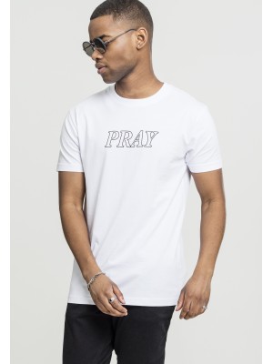 Мъжка тениска Mister Tee Pray Hands в бял цвят