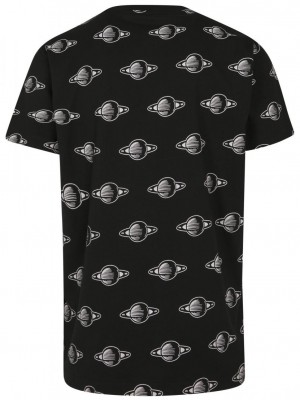 Мъжка черна тениска Mister Tee NASA Planet