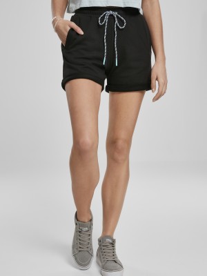 Къси дамски панталони в черен цвят Beach Terry 