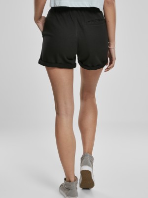 Къси дамски панталони в черен цвят Beach Terry 