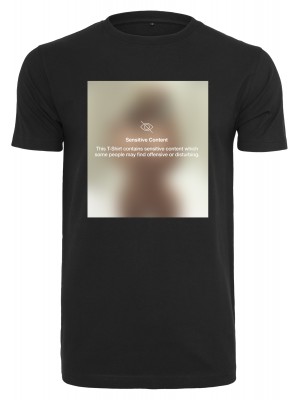 Мъжка тениска Mister Tee Sensitive Content в черен цвят