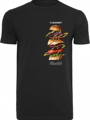 Мъжка тениска Mister Tee A Burger в черно